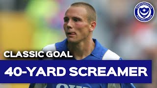 CRAZY 40 yard screamer  Matthew Taylor goal  Sunderland 14 Pompey 2005 [upl. by Mychal441]