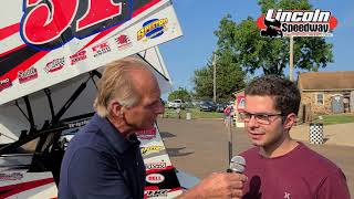 410 Sprint Car Driver Freddie Rahmer  Lincoln Speedway [upl. by Wartow]