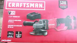 New Craftsman CMCG400M1 Cordless Angle Grinder Unboxing Part 12 [upl. by Liatrice]