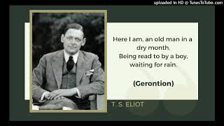 Read by the poet quotGerontionquot by T S Eliot [upl. by Neelhtak]