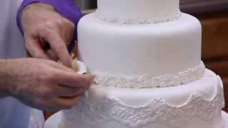 How to Make Your Own Fondant Wedding Cake  Part 2  Global Sugar Art [upl. by Eahsan]