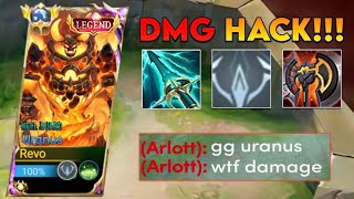 FINALLY NEW BEST URANUS FULL DAMAGE BUILD FOR EXP LANE IN RANKED GAME 101 Broken💀 [upl. by Ainatit]