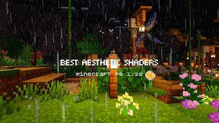 best aesthetic shaders for minecraft pe 120 🌿🌧 [upl. by Flight360]