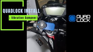 Quad Lock Installation and Vibration Dampener  SUZUKI SV650 [upl. by Drucie927]