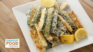 Baked Panko Parmesan Crusted Zucchini Fries  Everyday Food with Sarah Carey [upl. by Atenaz810]