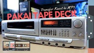 CARA TRANSFER KASET KE MP3 DENGAN KOMPUTER Pakai Tape Deck Polytron BB 655KM [upl. by Abshier]