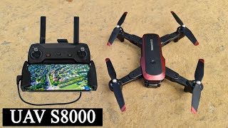 পানির দামে  UAV S8000 Dual Camera Drone Unboxing  Flying Video Test  Water Prices [upl. by Ilene]