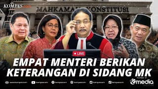 🔴LIVE  Empat Menteri Beri Keterangan di Sidang Sengketa Pilpres 2024 [upl. by Dov272]