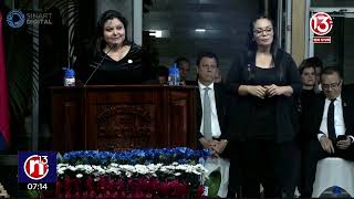 Discurso ministra Condicion de la Mujer Cindy Quesada 14 set Plaza Mayor Cartago [upl. by Lladnor443]