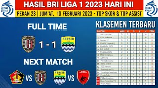 Hasil BRI liga 1 2023 hari ini  Bali United vs Persib Bandung  klasemen BRI liga 1 terbaru [upl. by Latrell]