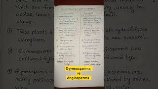 gymnosperms vs angiosperms biology shortsfeed shorts viralshorts trending [upl. by Nnylanna]