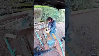 The process of paving stones and renovating the garden patioaccessories renovation shorts [upl. by Freedman]