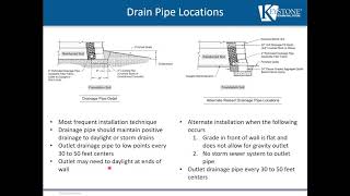 Tech Talk 5 Retaining Wall Drainage [upl. by Dorolisa]