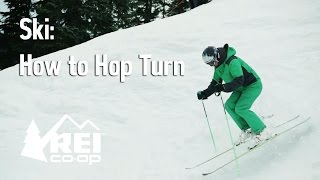 Skiing How to Hop Turn [upl. by Einiffit]