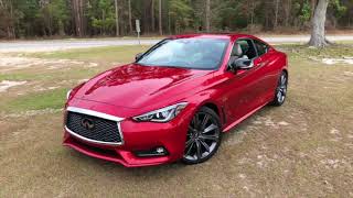 Best Detailed Walkaround 2018 Infiniti Q60 S Red Sport 400 [upl. by Esenahs50]