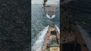 Crucero Japones se enfrenta a portaaviones Forrestal No Real battleship naval warthunder [upl. by Felton801]