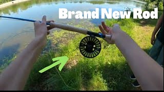 FLY FISHING for BASS Summer Bass Fishing w Redington Crosswater [upl. by Ahsitel658]