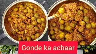 Gonde ka achar recipe  lasode ka achar  Rajasthani achar  Indian pickel  rare recipe [upl. by Syla976]