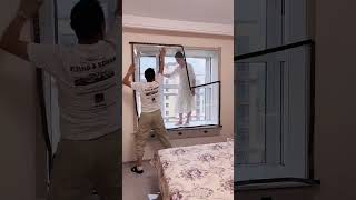 Specialized in treating window air leakageWindproof and coldproof thermal filmyoutubeshorts [upl. by Annazus]