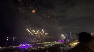 Happy new year 2023 fireworks at Okada Manila amazing view 😍 [upl. by Adiela381]