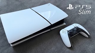 PS 5 Slim unboxing and testing  ASMR [upl. by Anileme]