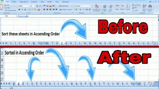 How to Arrange Multiple Excel sheets in Alphabetical order । Sort Excel sheets by name from A to Z [upl. by Ahseniuq183]