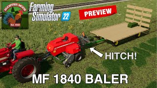 New Mod Preview Massey Ferguson MF1840 Small Square Baler [upl. by Ahsead]