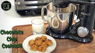 NINJA FOODI XL GRILL Chocolate Chip Cookies featuring the NEW Kichot Stand Mixer [upl. by Nahsin]