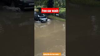 Free car wash uk driving automobile carwash flood subscribe [upl. by Ragan]