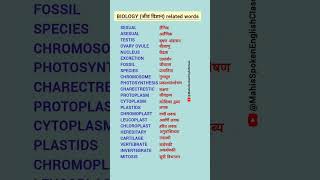 157 BIOLOGY जीव विज्ञान related words biology body vocabulary englishspeaking spokenenglish [upl. by Eloccin435]