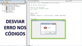 Códigos de Tratamento de ERRO em Macro Excel VBA [upl. by Ailelc204]