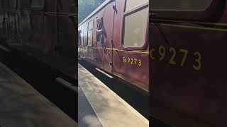 KWVR Steam Locomotive Arriving at Haworth Station 4k [upl. by Azral]