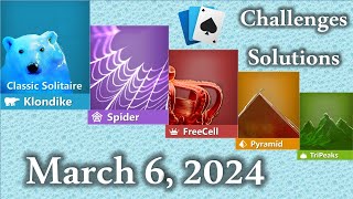 Microsoft Solitaire Collection March 6 2024 [upl. by Aneba]