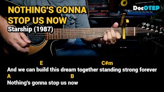 Nothings Gonna Stop Us Now  Starships 1987 Easy Guitar Chords Tutorial with Lyrics [upl. by Olotrab]