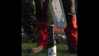 Flasche öffnen mit Motorsäge Stihl  Slow motion [upl. by Lahtnero421]