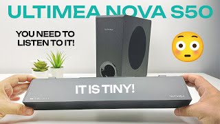 ULTIMEA NOVA S50 Soundbar Review Virtual Dolby Atmos 21 Channels Very Small But Powerful [upl. by Nyl]