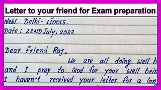 Write easy letter to your friend regarding Examination preparation  Exam preparation letter writing [upl. by Christenson]