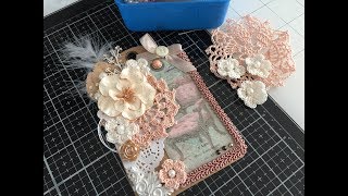 SCRAP TAG Graphic45 Shabby Napperons Fleurs au Crochet [upl. by Atikahs]