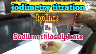 iodimetry titration  Titration of iodine with sodium thiosulphate [upl. by Keller991]