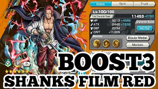 BOOST 3 SHANKS FILM RED GAMEPLAY  ONE PIECE BOUNTY RUSH  OPBR [upl. by Rockafellow]