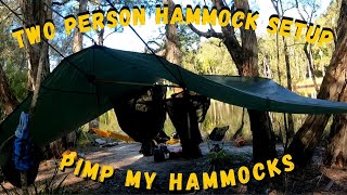 Two person Hammock setup  Hammock ridgeline mod  Pimping our Hammocks  ENO Fuse Tandem System [upl. by Notrom]