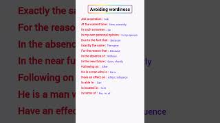 Avoiding Wordiness  Improve Your English EnglishEmporium3 english shorts viral learn [upl. by Adella]