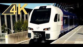 Doorkomst Arriva FLIRT 454 op Station Lelystad Centrum  Ultra HD 4K [upl. by Retsehc]