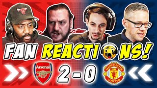 MAN UTD FANS RAGING 😡 REACTION TO ARSENAL 20 MAN UTD  PREMIER LEAGUE FAN REACTIONS [upl. by Cyndia]