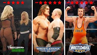 Worst Match Of Every WWE WrestleMania 139 [upl. by Nnaarual]