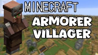 Armorer Villager  Minecraft Encyclopedia [upl. by Reckford173]