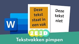 Tekst vakken maken in Word zo pak je dat aan [upl. by Kenti270]