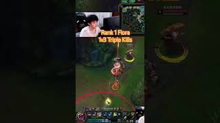 Rank 1 Fiora 1v3 Triple Kills 14fiora fiora [upl. by Smaj]