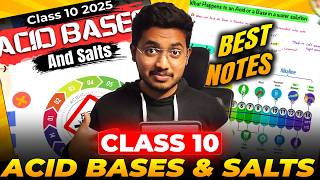 Acid Base and Salts Class 10 Notes Pdf Chapter 2 Science Notes  Shobhit Nirwan  Green Board 2025 [upl. by Mairim]