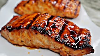 Sweet amp Spicy Grilled Salmon Recipe [upl. by Phelgen]